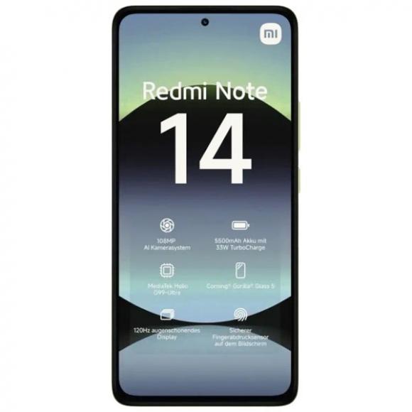 Смартфон Xiaomi Redmi Note 14 4G 8/256Gb Lime Green